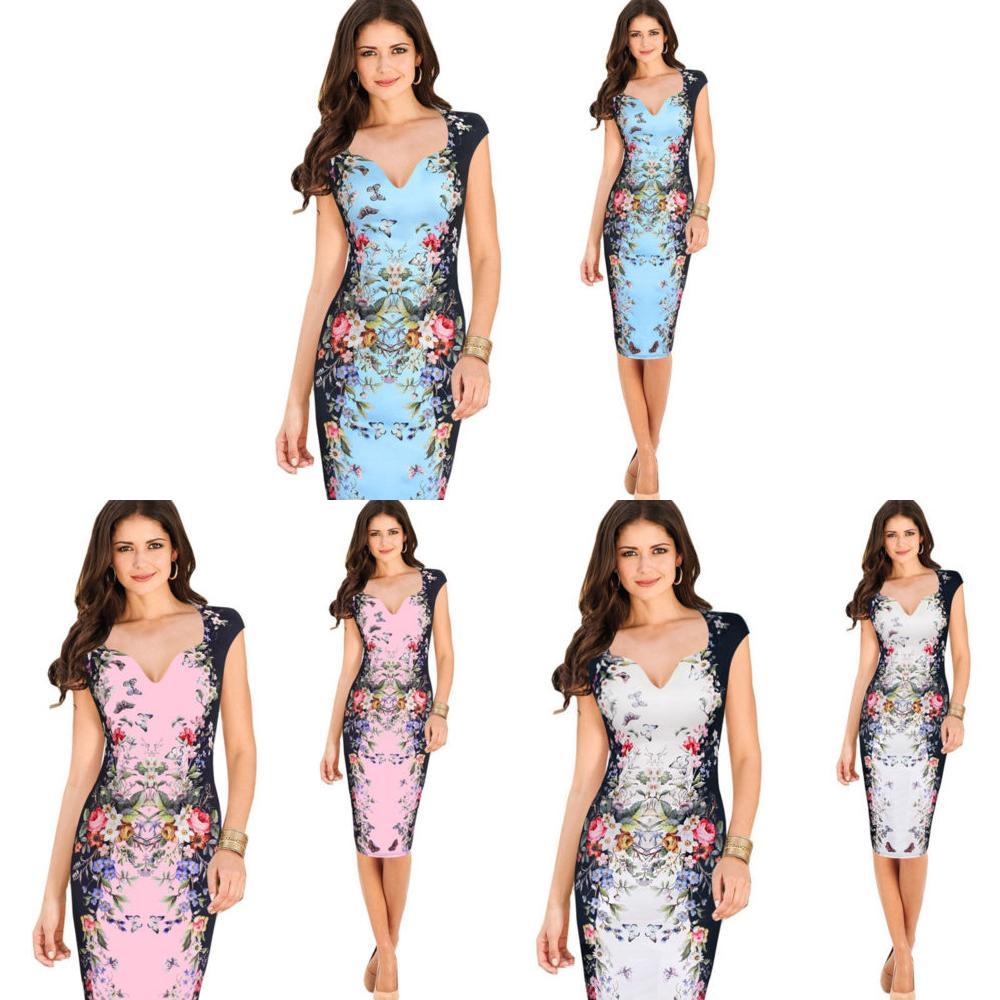 Women Elegant Career Bodycon Evening Party Wear Business Office Dress For All Occasions