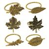 10pcs/ot Classic Vintage Leaf Napkin Ring Leaf Napkin Buckle Maple Leaf Alloy Napkin Ring Wedding Table Decoration