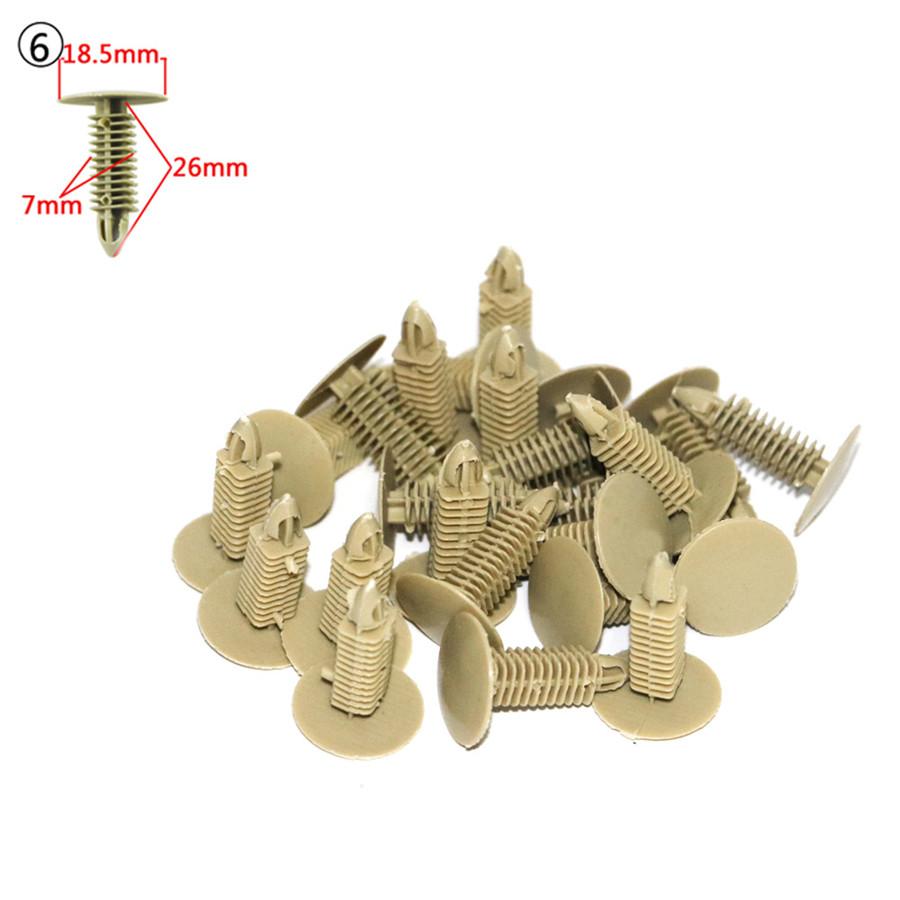 

100 Pcs Mixed Plastic Car Fender Clip Door Rivet Push Fastener Universal