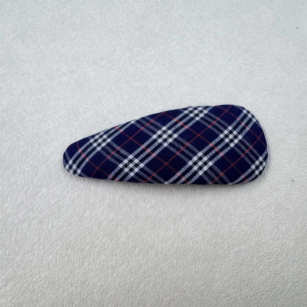 Korean Plaid Water Drop Hair Clip - High-End Exquisite Side Clip for Children