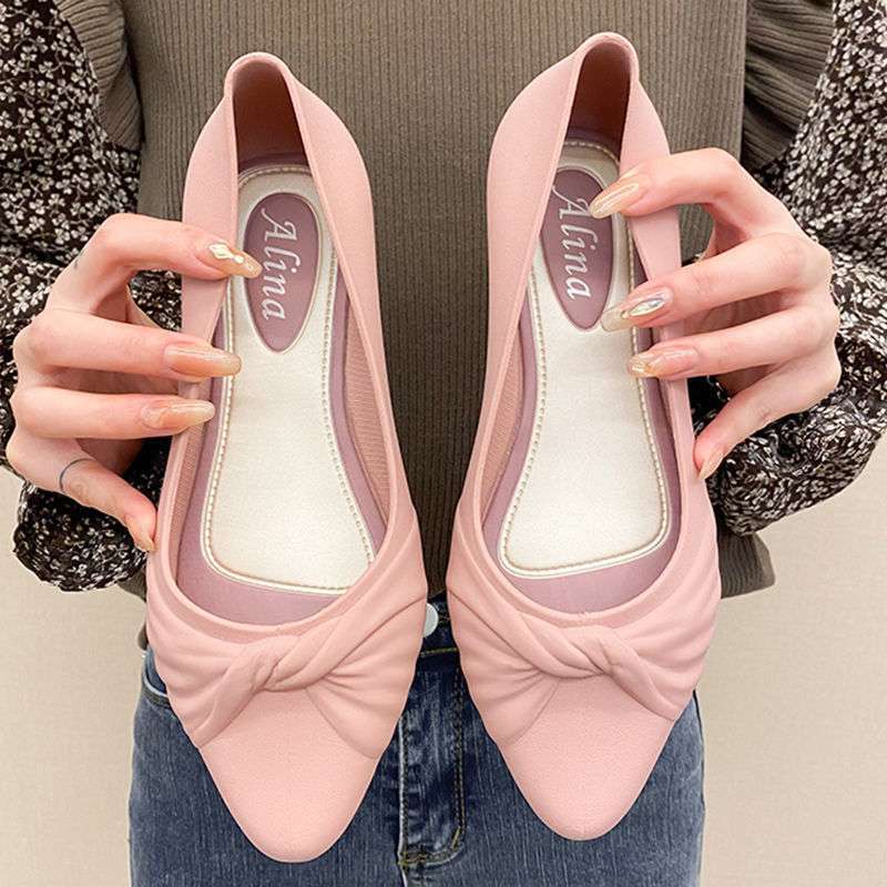 Low-top shallow mouth fashion waterproof shoes adult work rain shoes kitchen non-slip treading water outside wearing rain boots women's rubber shoes o