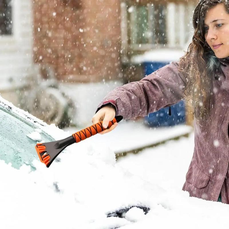 Portable Ergonomic Car Ice & Snow Scraper - Detachable Windshield Defroster, Multi-Functional Winter Vehicle Glass Cleaning Tool