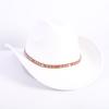 Nuovo colore cappello da cowboy western da uomo e da donna versatile per il pendolarismo stile semplice tesa larga cappello a cilindro cappello da sole