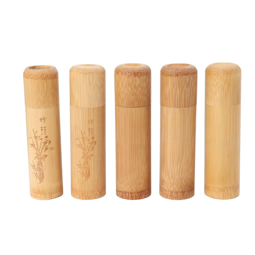 Bamboo Tea Canisters, Bamboo Tea Pots, Tea Caddy, Tea Storage, Bamboo Containers, Small Item Storage Containers, Made from Natural Bamboo, 5-Piece
