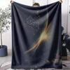 Bright Star in Dark Space Throw Soft Flannel AC Blanket Lightweight Summer Nap Throw Cozy  Blanket for Sofa Bed Travel Home