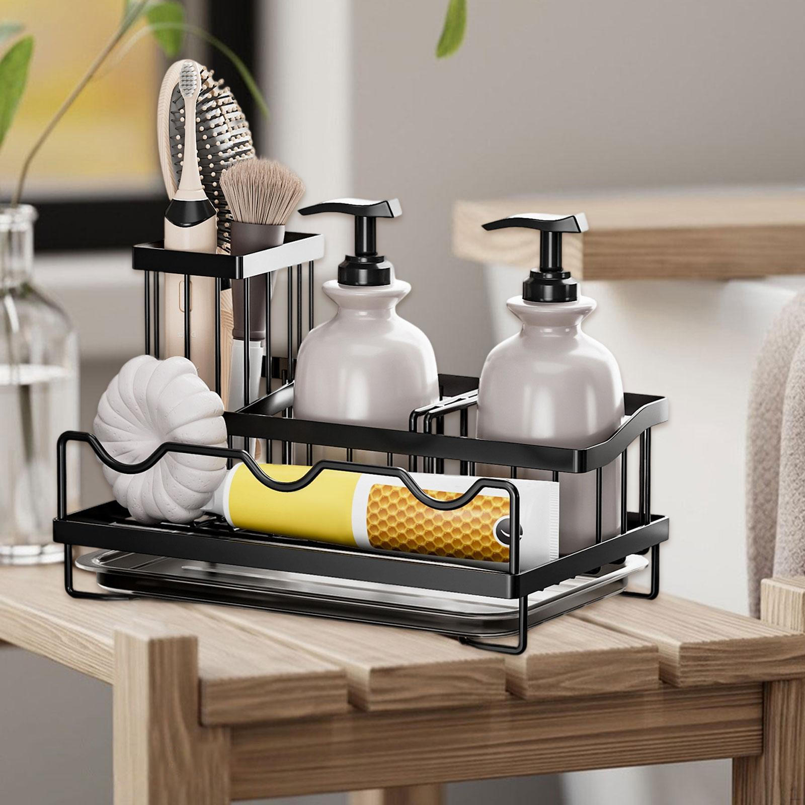 

Органайзер для кухонной раковины, держатель для губки, бытовой, настольный, практичный, черный, прочный, для прачечной с