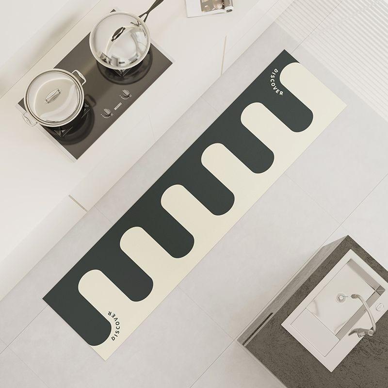 Kitchen Waterproof Carpet Pvc Leather Floor Mat Anti-slip Oil-proof Long Foot Mats Creative Piano Key Rug Home Decoration Rugs