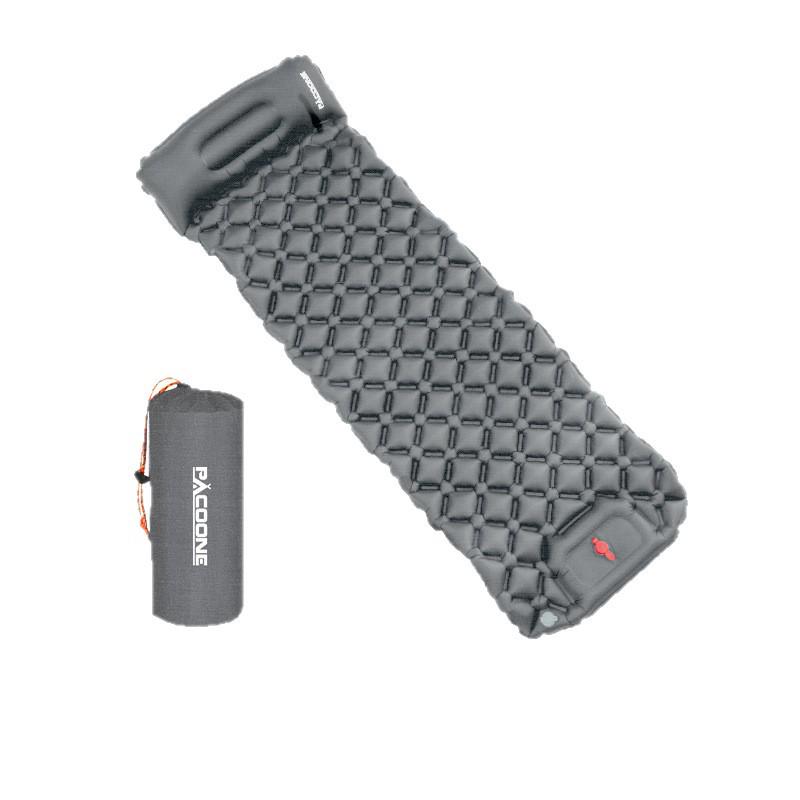 Opblaasbaar Campingmatras met Voetpomp en Ingebouwd Kussen