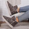 2025 Padded Flat Soft Sole Leopard Winter Padded Extra Thick Leopard Flat Snow Boots Female