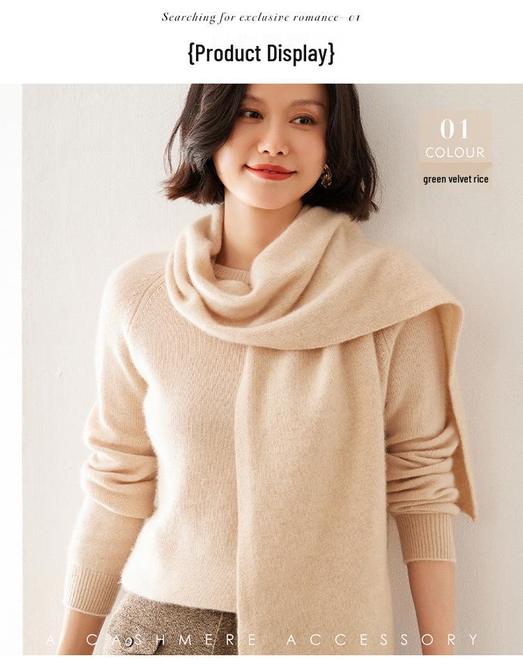 Premium 100% Cashmere Thick Knit Scarf for Parent-Child/Couples