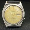 AUTOMATIC VINTAGE SEIKO 5 JAPAN MENS GOLDEN COLOR DIAL WATCH A702636-1 R209-a702636