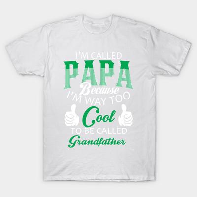T-Shirt Damen Ich werde Papa genannt, weil ich viel zu cool bin, um Harajuku Print Kawaii T-Shirt Sommer Kurzarm Damen T-Shirt Top Tee