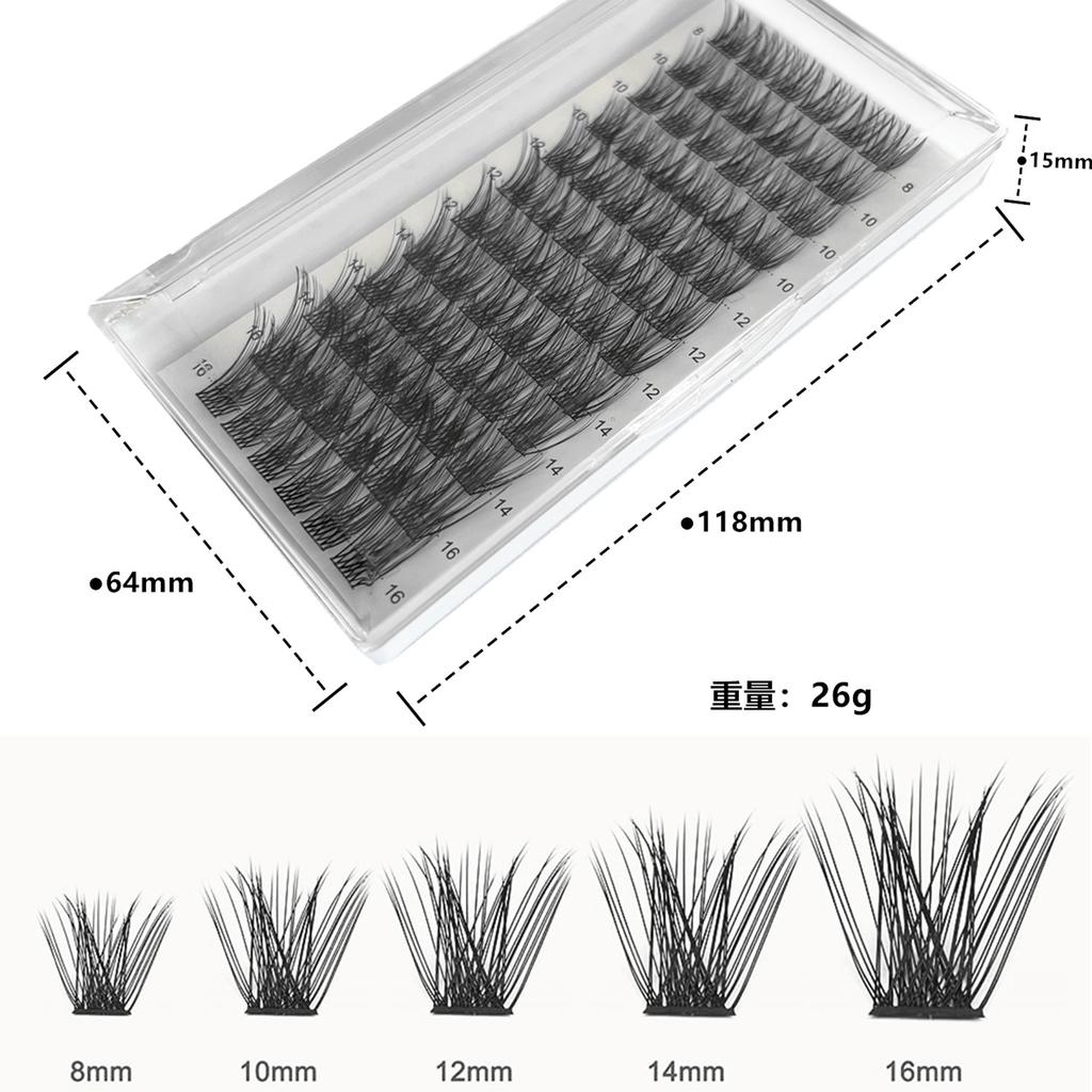 Natural Soft Self-Grafting Single-Cluster Segmented False Eyelashes Diy Eyelashes