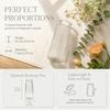 Ribbed Design Clear Flower Vase Nordic Style Flower Arrangement Cylinder Vases  Home Decoration