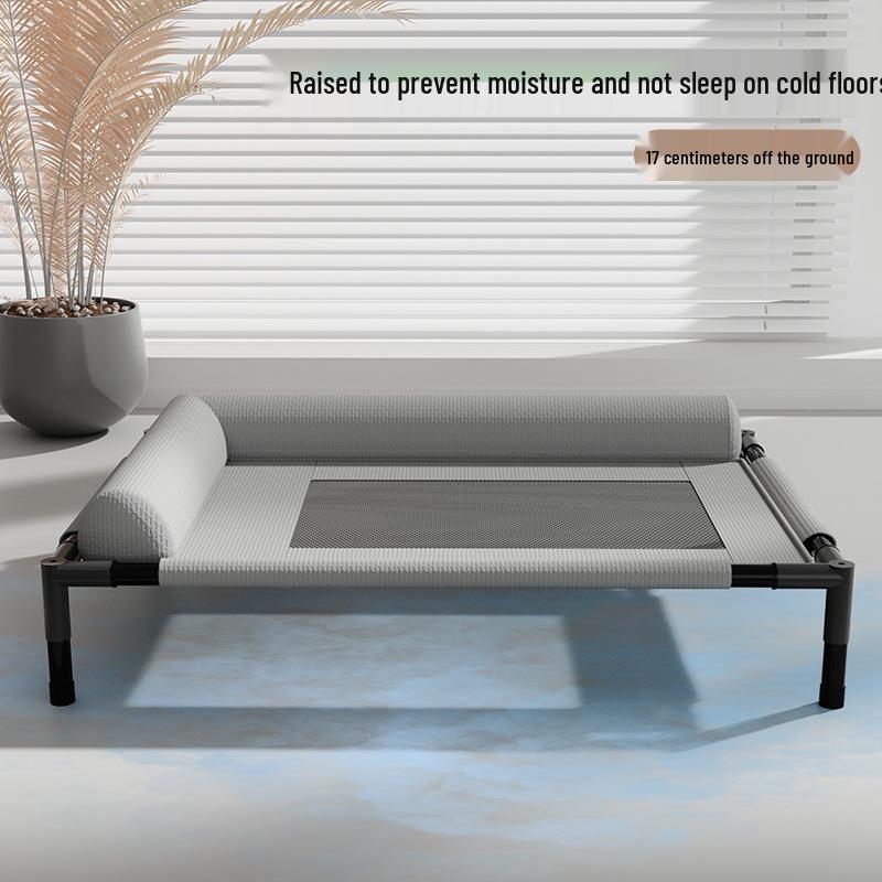 Universal Pet Bed: Foldable, Breathable, Off-Ground, Removable & Washable for Cats & Dogs in All Seasons