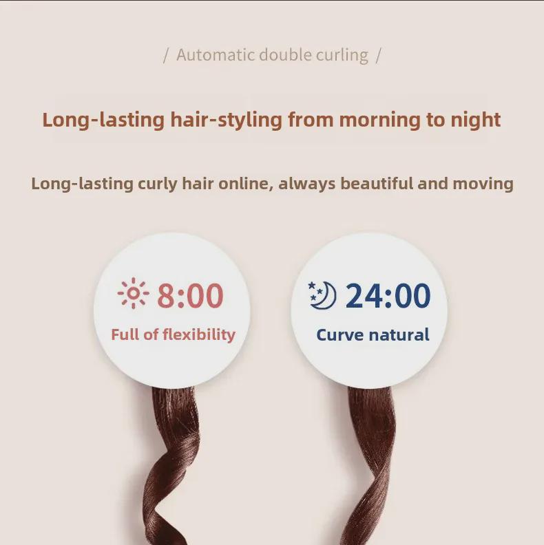 Wireless Automatic Rotating Curling Iron with LCD Display