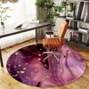 1pc Purple Marble Glitter Round Chair mat Area Rug - Non-Slip, Floor Mat for Office, Bedroom, and Indoor Decor c1125339