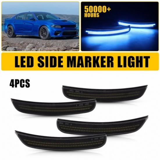LED Side Marker Light For 2015- Dodge Charger Dynamic White Red Blue Purple