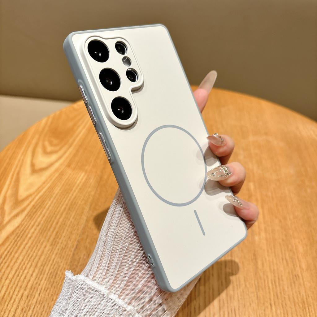 For Magsafe Magnetic Wireless Charging Case For Samsung S26 S25 Edge S24 S23 FE Plus Ultra A56 A26 A37 A57 Soft Silicone Cover