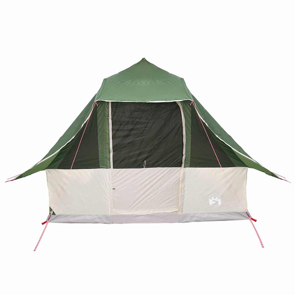 Tipi Tent with Roof and Storage Green 358 x 296 x 258 cm Taffeta