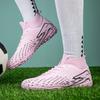 Men Soccer Shoes Short Nails Outdoor Training New High Help Ankle Protection Original Society Professional Football Field Boots