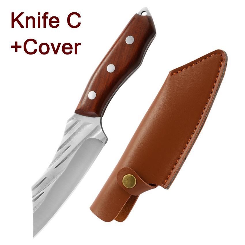 Kitchen Chef Knife Meat Cleaver Knife Butcher Hand Forged Sharp Stainless Steel Knife Fruit Butcher Boning Cooking Kitchen Tool