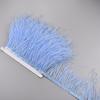 1Meter Colorful Ostrich Feathers On Ribbon Tape 10-15Cm Feather Fabric Tassel Fringe Trim Flecos Sewing Needlework Clothes Decor