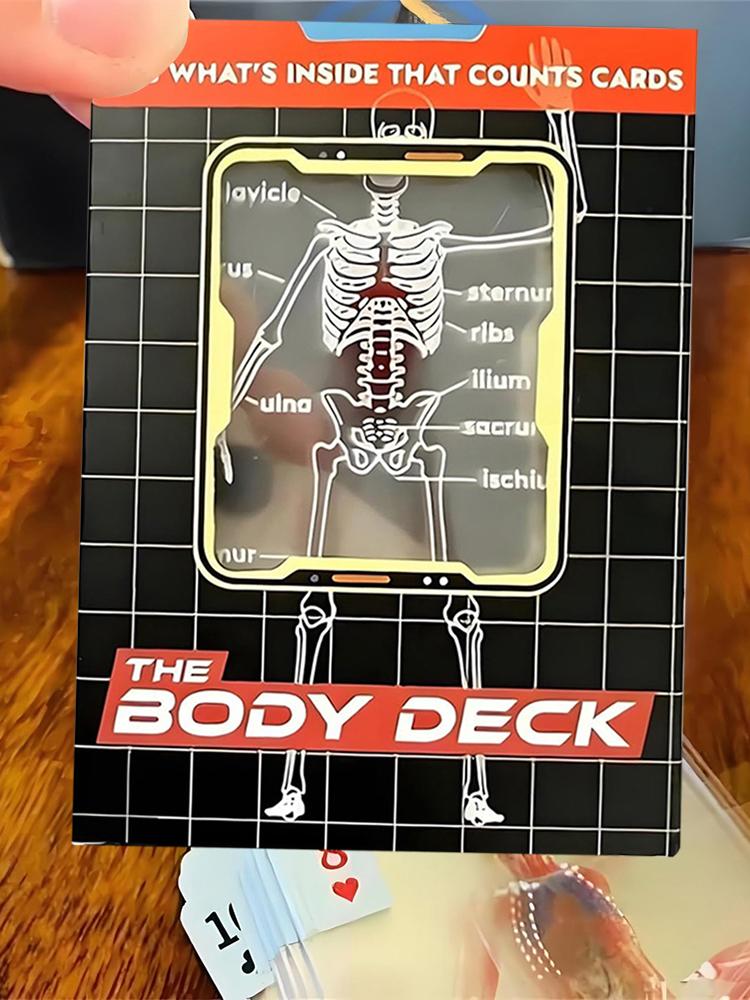 The Body Deck Cards Reusable 3D Image Educational Cards Multi-Purpose Body Transparent Playing Cards for Card Collectors