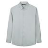 TRIES Men's Pure Color Long-Sleeve Business Casual Shirt