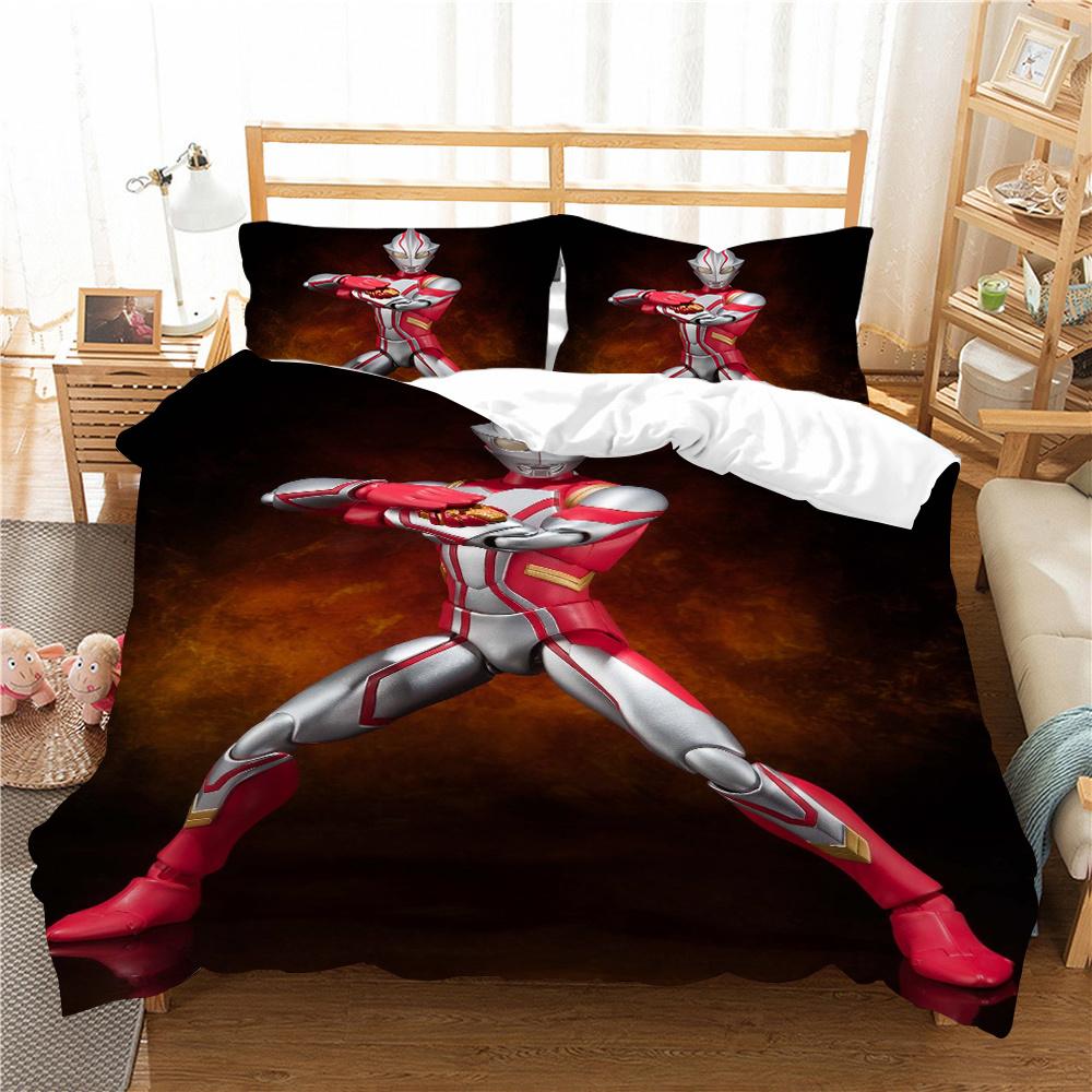 Bedding Cover Set Monster Printing Bedspread Microfiber Children Pillowcase Duvet Cover Set Cool Bedspread