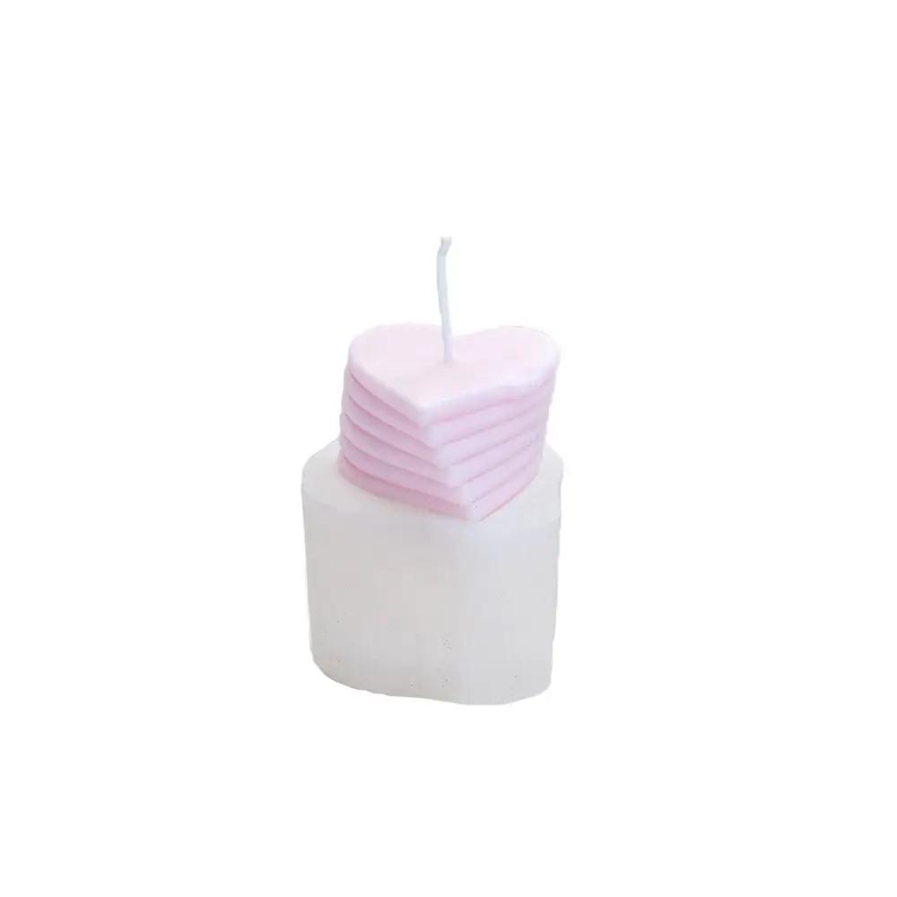 3D Cylinder Candle Mold DIY Silicone Candle Mold Cake Resin Molds 3D Art Wax Candle Making Mould Silicone Handmade Soap Molds