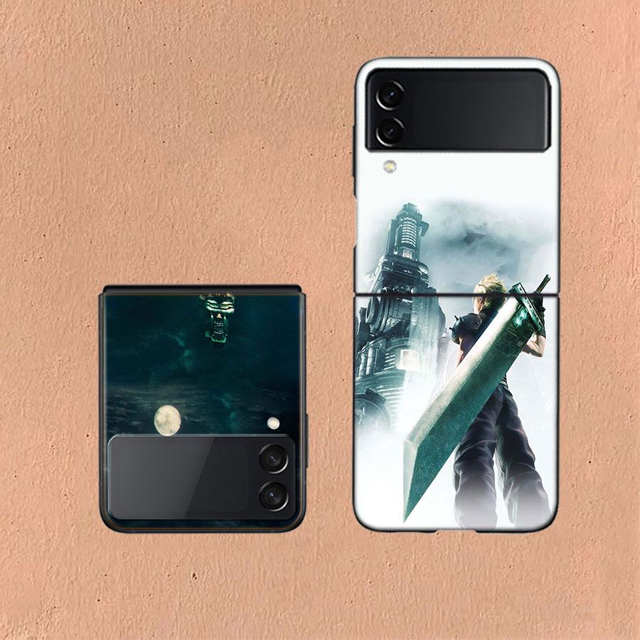 Final Fantasy VII For Samsung Galaxy Z Flip 5 4 3 Case Shockproof Hard Cover Phone Z Flip 6 7 5G Z Flip 5 4 5G TPU PC Hard Coq