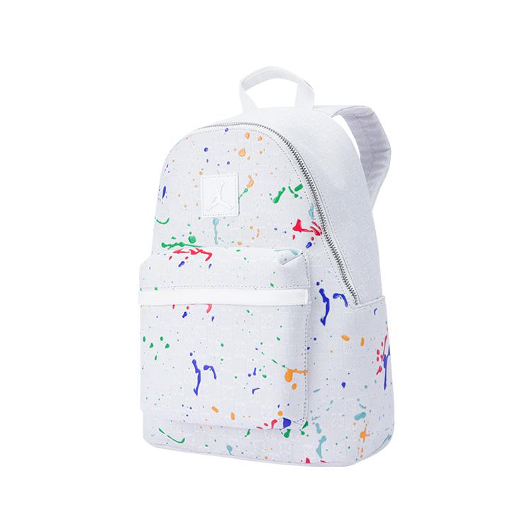 Jordan Monogram Series Graffiti Style Polyester Casual Backpack Unisex Backpacks White JD2513022AD-001