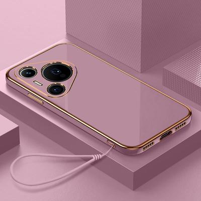 Per Huawei Pura 70 Pro + Custodia Huawei Pura 70 Custodia per telefono Huawei Pura 70 Ultra Cover Luxury Square Plating Cover posteriore antiurto