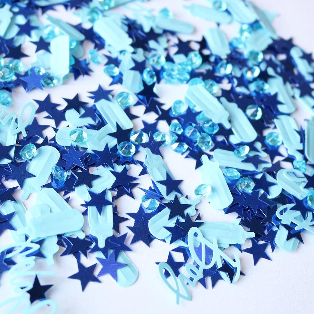 Sienos kirtimo konfeti naujagimiams ir krikštynoms - Kūdikio buteliuko ir drabužėlių dizainas