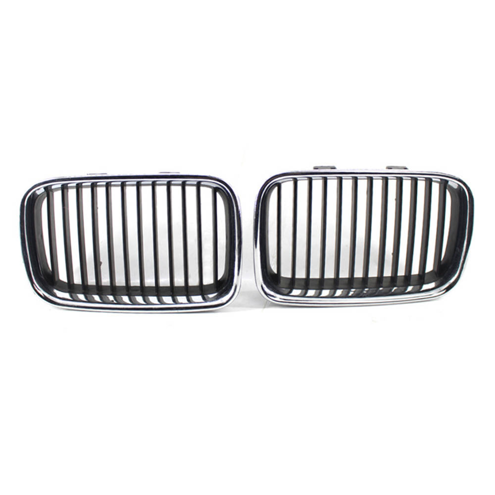 1 Pair Front Hood Bumper Kidney Grilles Grill Chrome for BMW 3-Series E36 Sedan Coupe Touring 1990-1996 51138122237 51138122238