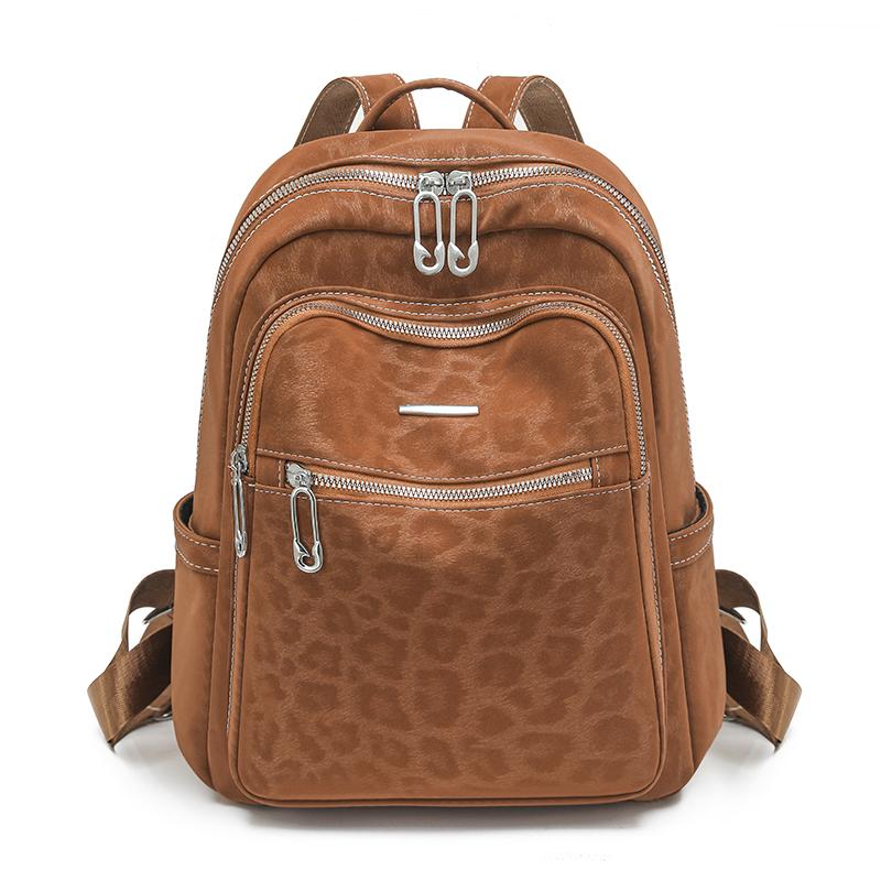Large Capacity Backpack Leopard Print Women's Travel Backpack