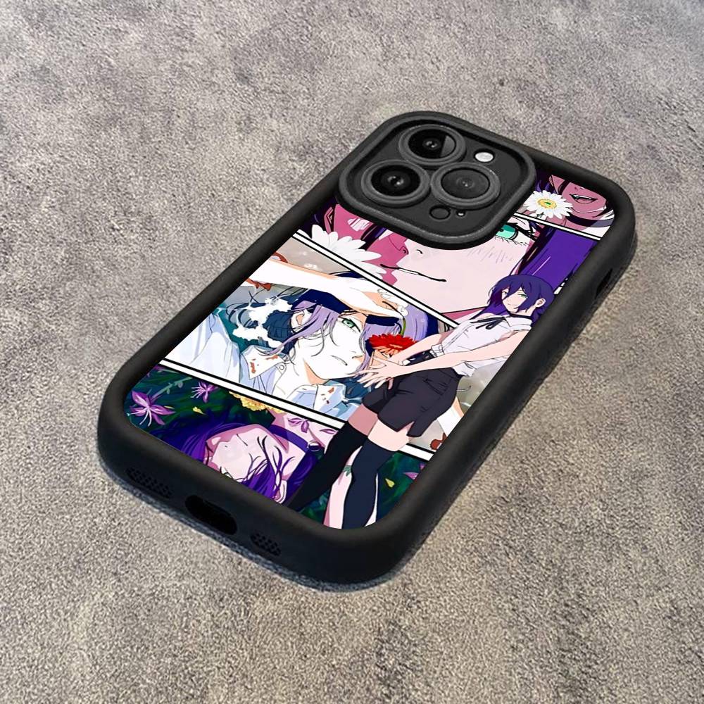 Anime C-Chainsaw Man Silicone Soft Phone Case For IPhone 17 16 14 13 12 11 15 Pro Max Plus Air Cover