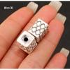 S999 Sterling Silver Woven Square and Barrel Spacer Beads - Retro Lu Lu Tong DIY Braiding Accessories