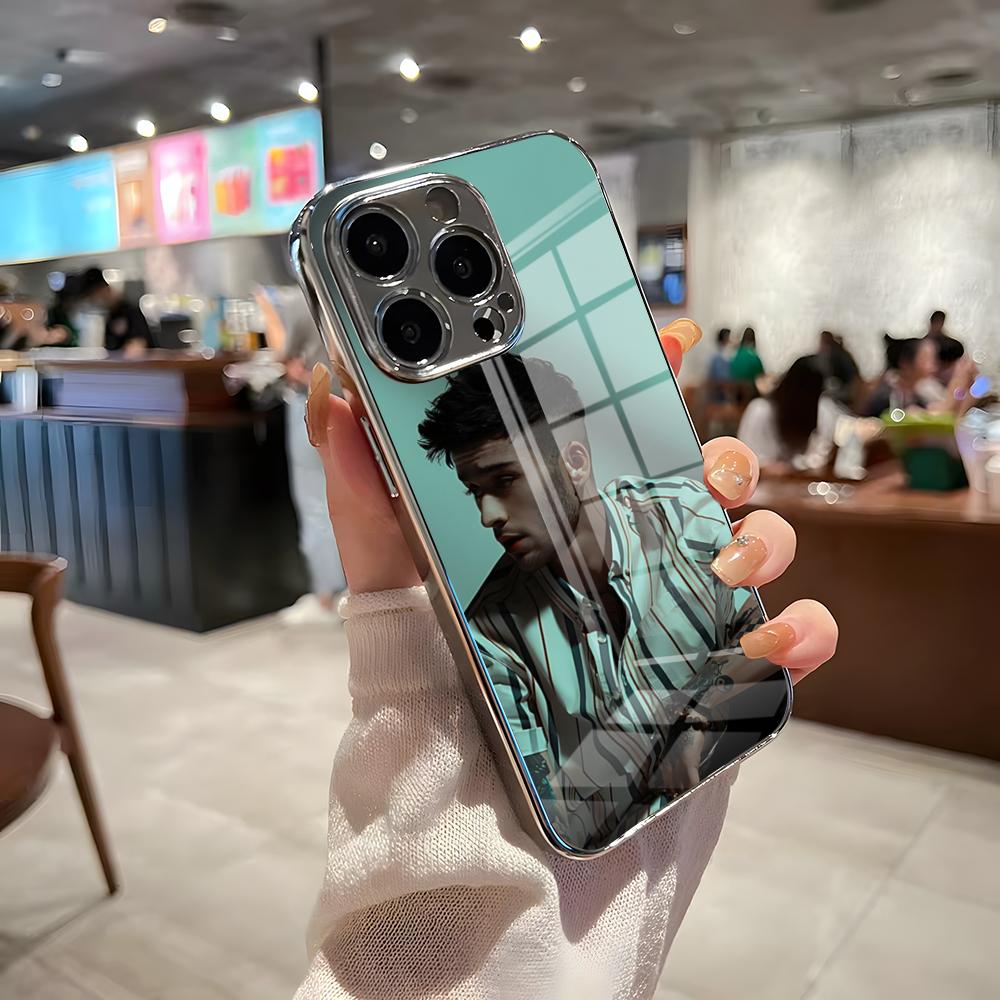 Singer Z-Zayn Malik Phone Case For IPhone 17 Pro Max 15 Pro 16 14 Plus 12 13 Mini 11 Pro Shockproof Electroplated Glass Cover