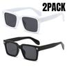 2PACK Classic Rivet Arrow Luxury Brand Designer Square Sunglasses Women for Men Popular Vintage Punk Outdoor Driving Glasses