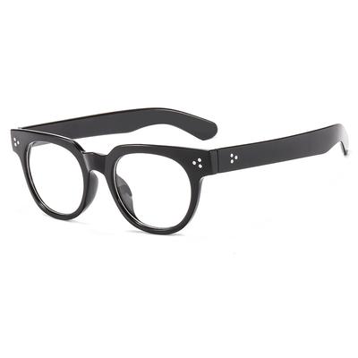 2019Cl Glasses Frame, Retro Round Frame Rice-Ordered Flat Glasses, Star With The Same Frame Glasses For Men
