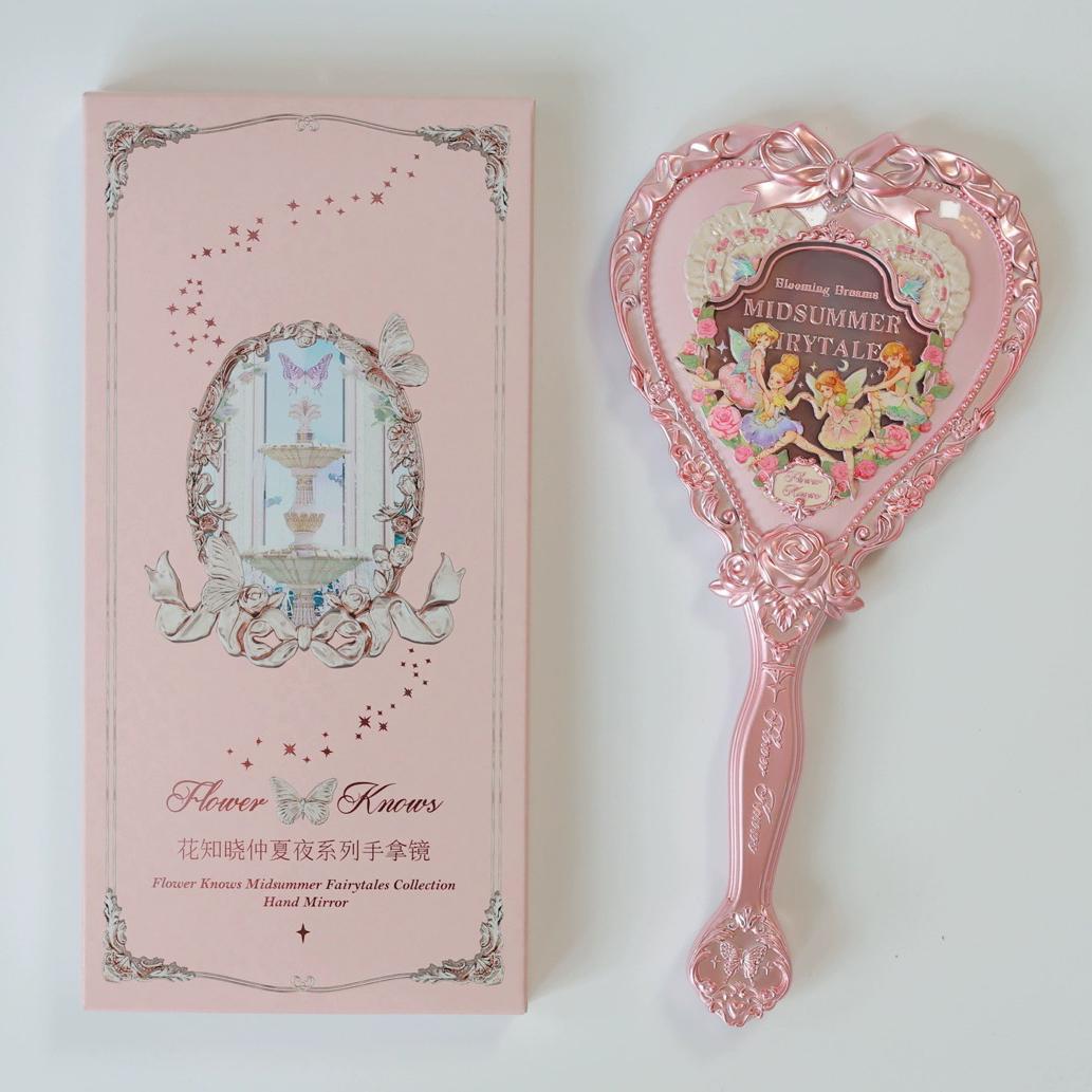 Flower Knows Ridder Eenhoorn Make-up Spiegel Kleine Engel Maanlicht Zeemeermin Handspiegel Beperkte Editie Draagbare Schoonheidsspiegel