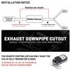 Universal Stainless Steel 304 2.0" 2.25" 2.5" 3" Dual-Valve Electric Exhaust Downpipe Cutout With Remote Wireless Accessories