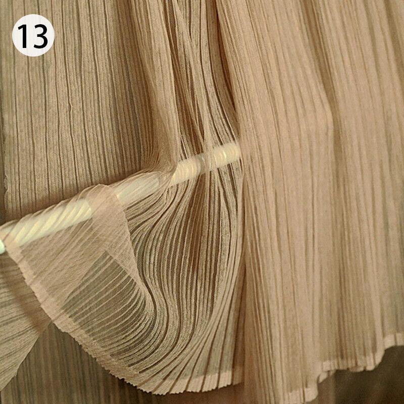Organ Pleated Mesh Lace Fabric Crumpled Tulle Net Fabric Wedding Organ Skirt Dress Costume Curtains Handmade DIY Craft Material