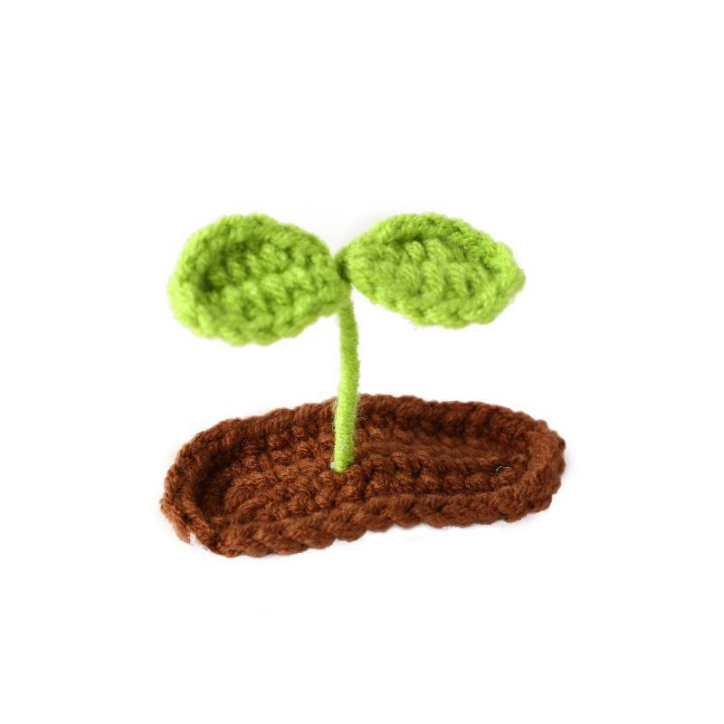1PC Handmade Diy Weaving Cute Fresh Three-dimensional Grass Sprouts Hairpin, New Bean Sprouts BB Clip Hairpin