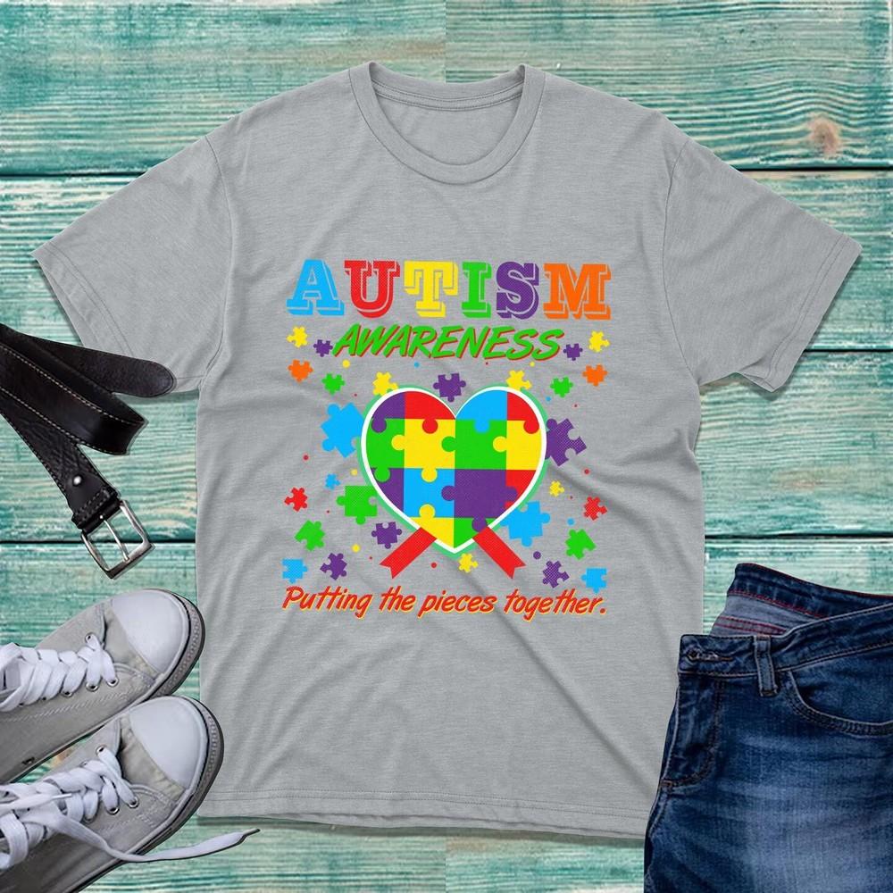 Autism Awareness Putting The Pieces Together Tshirt Puzzle Pieces Autism Top