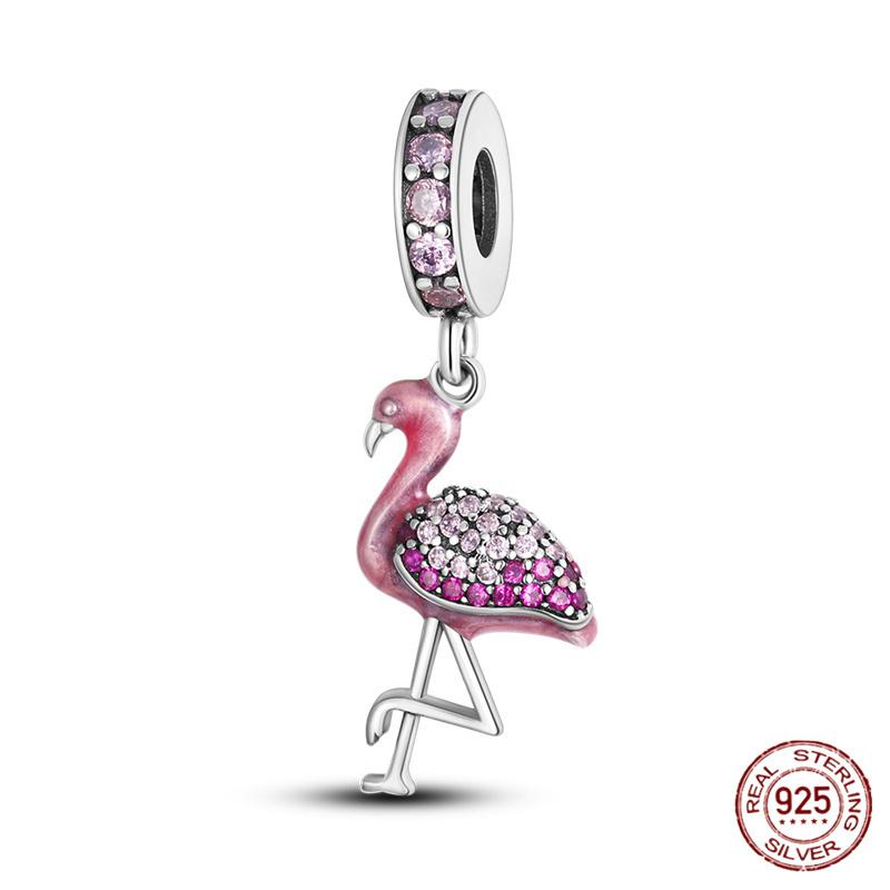 Copper Purple Series Pony Bear Butterfly Shape Charm Beads For 3Mm Original Bracelet Diy Women Jewelry Gift