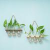 Retro Glass Wall-Mounted Hydroponic Vase with Light - Simple Decorative Ornament for Bedroom & Living Room