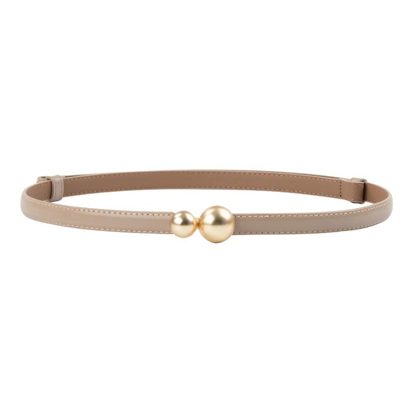 

Button Women s Belt Genuine Leather Women s Belt Cowhide Trousers Slimming Women s Trousers Belt Decoration Fashionable and Versatile Women s Style 105cm